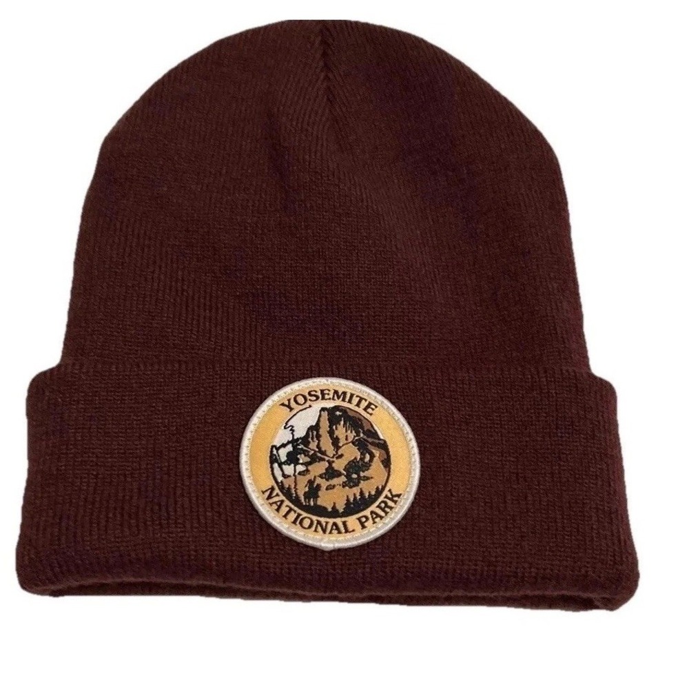 New Yosemite National Park Beanie Stocking Cap Stretch Burgundy American Needle